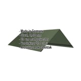 Nokvorst vlak, mat polyester groen, 0,50 mm staal, met ingebedde productgegevens
