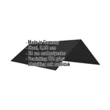 Nokvorst plat, zwart, 0,50 mm staal, met ingebedde productgegevens