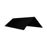 Nokvorst vlak Gitzwart RAL 9005, 0,50 mm dikte, 140 graden hoek, hoofdweergave