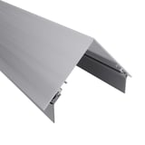 Nokprofiel van blank aluminium, schuin met bevestigingsranden, hoofdweergave