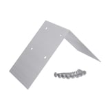 Nokprofielverbinder van blank aluminium met zes schroeven, hoofdaanzicht