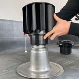 Ontluchtingsbevestiging voor plat dak ventilatie | DN 90-100