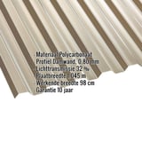 Polycarbonaat damwandplaat | 76/18 | 0,80 mm | Brons | 4,00 m