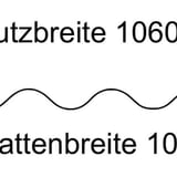 Technische tekening van de polycarbonaat lichtplaat golf 177/51 met afmetingen in mm