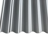 Polycarbonaat golfplaat | 76/18 | Voordeelpakket | 2,60 mm | grafiet | Honingraatstructuur | Breedte 3,99 m | Lengte 2,00 m