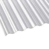 Polycarbonaat golfplaat 1,40 mm helder, Scobalit, schuin van boven met golfprofiel 76/18