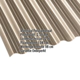 Polycarbonaat golfplaat 76/18, 2,50 mm, brons, met ingebedde specificaties