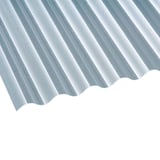 Polycarbonaat golfplaat 76/18, 2,50 mm, helder, hoofdaanzicht schuin van boven