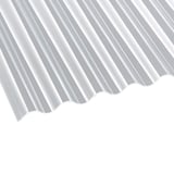Polycarbonaat golfplaat 76/18, 2,50 mm, helder, schuin bovenaanzicht