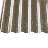 Polycarbonaat golfplaat 76/18, 2,60 mm, bronskleurig, close-up van golven en honingraatstructuur