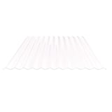 Polycarbonaat golfplaat 76/18, 0,90 mm, opaal wit, vrijstaand met 10 golven