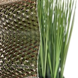 Detail van de polycarbonaat golfplaat 76/18 in brons met honingraatstructuur