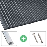 Polycarbonaat kanaalplaat | 16 mm | Profiel A1 | Voordeelpakket | Plaatbreedte 98 cm | Grafiet | X-Structuur | Breedte 4,09 m | Lengte 2,00 m