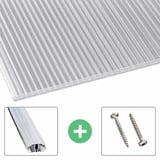 Polycarbonaat kanaalplaat | 16 mm | Profiel A1 | Voordeelpakket | Plaatbreedte 1,20 m | Helder | X-Structuur | Breedte 11,11 m | Lengte 7,00 m