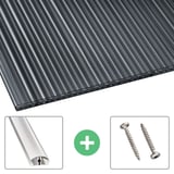 Polycarbonaat kanaalplaat | 16 mm | Profiel A4 | Voordeelpakket | Plaatbreedte 98 cm | Grafiet | X-Structuur | Breedte 7,12 m | Lengte 2,00 m