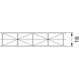Polycarbonaat kanaalplaat | 16 mm | Profiel A4 | Voordeelpakket | Plaatbreedte 98 cm | Opaal wit | X-Structuur | Breedte 5,10 m | Lengte 2,00 m