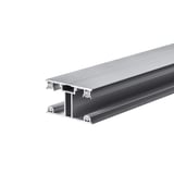 Detail van een aluminium profiel voor de montage van polycarbonaat lichtplaten