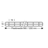 Polycarbonaat kanaalplaat | 16 mm | Profiel Mendig | Voordeelpakket | Plaatbreedte 98 cm | Opaal wit | Breedte 3,09 m | Lengte 4,50 m