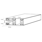 Polycarbonaat kanaalplaat | 16 mm | Profiel Mendig | Voordeelpakket | Plaatbreedte 98 cm | Helder | X-Structuur | Breedte 3,09 m | Lengte 2,50 m