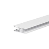 Detail van een wit koppelprofiel voor 16 mm polycarbonaat lichtplaten