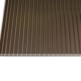 Polycarbonaat lichtplaat 16 mm brons, driewandig, bovenaanzicht