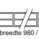 Technische tekening van de polycarbonaat kanaalplaat 16 mm met afmetingen voor dikte 16 mm en stegbreedte 19 mm