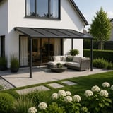 Polycarbonaat kanaalplaat | 16 mm | Breedte 98 cm | Antracietgrijs | Novalite | 4,50 m