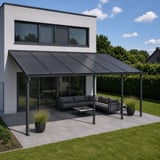 Polycarbonaat kanaalplaat | 16 mm | Breedte 98 cm | Antracietgrijs | Novalite | 4,50 m