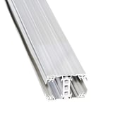 Aluminium profiel voor kanaalplaat, met zichtbare kamers en bevestigingsgleuven
