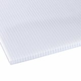 Polycarbonaat kanaalplaat 25 mm opaal wit, bovenaanzicht met zichtbare kamers