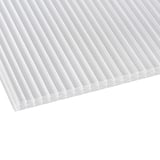 Polycarbonaat lichtplaat 25 mm, helder, in hoofdweergave met zichtbare kamers en ribben