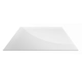 Polycarbonaat massieve plaat 4 mm, helder, vrijstaand op witte achtergrond, schuin van bovenaf