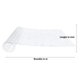 Polyester golfplaat op rol | 76/18 | 0,80 mm | Naturel | 4,00 m