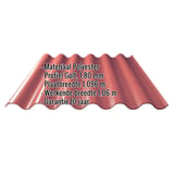 Golfplaten polyester 1,80 mm terracotta met ingebedde productinformatie