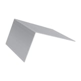 Remhoek van blank aluminium, VLF, voor 16 mm platen in Zevener roede, hoofdaanzicht