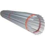 Opgerolde PVC golfplaat 32/09, 0,80 mm, helder, met oranje banden