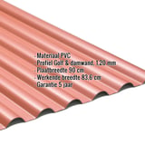 PVC profielplaat SINTRA 77/18 Rood-Metallic, 1,20 mm, met ingebedde productdetails