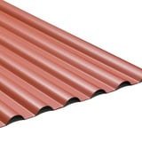 PVC profielplaat SINTRA 77/18 Rood-Metallic, 1,20 mm, hoofdaanzicht van de golfstructuur