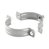 Niagara regenpijpbeugel van staal, zilver-metallic (RAL 9006) met 50 µm Polyurethan coating, hoofdaanzicht