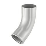 Valpijpuitloop van staal, zilver-metallic (RAL 9006) met 50 µm polyurethaan coating, Niagara