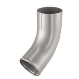 Valpijpuitloop van staal, grijs aluminiumkleurig (RAL9007) met 50 µm polyurethaan coating, hoofdweergave