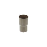 Regenpijpverbinder van bruin PVC van Plastmo, cilindrisch met trede, hoofdweergave