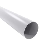Regenafvoerbuis van grijs PVC van Plastmo, schuin van voren met open buiszijde