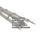 Nokvorst halfrond, grijs aluminiumkleurig, met ingebedde productdetails over materiaal, dikte en coating