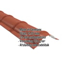 Nokvorst halfrond Terracotta, 0,50 mm staal, met ingebedde productinformatie