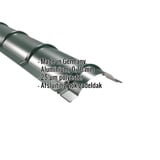 Nokvorst halfrond aluminium 0,70 mm mosgroen met ingebedde specificaties
