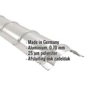 Nokvorst halfrond aluminium Zilver-Metallic met ingebedde gegevens Made in Germany, 0,70 mm, 25 µm polyester