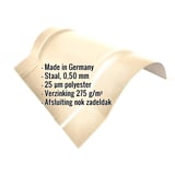 Nokvorst halfrond groot, licht ivoorkleurig RAL 1015, met ingebedde productdetails