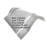 Nokvorst halfrond klein, Zilver-Metallic, met ingebedde productgegevens zoals materiaal en dikte