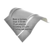 Nokvorst halfrond klein, grijs aluminiumkleurig, met ingebedde productgegevens zoals materiaal en coating